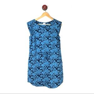 Cabi dress S floral Java blue pockets drawstring